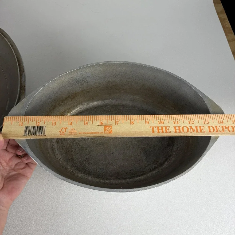 Vintage Club Aluminum Hammercraft 6 Qt Oval Roaster Dutch Oven Pan 15